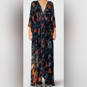 NWT FARM RIO SUNSET TAPESTRY KAFTAN DRESS